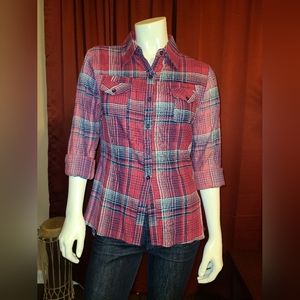 Women's Fire Los Angeles Woven Plaid Shirt